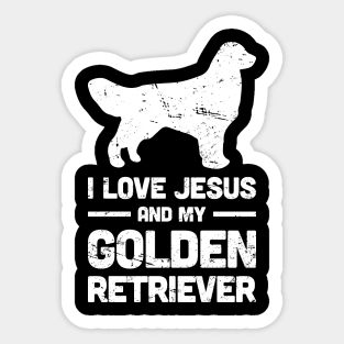 Golden Retriever - Funny Jesus Christian Dog Sticker